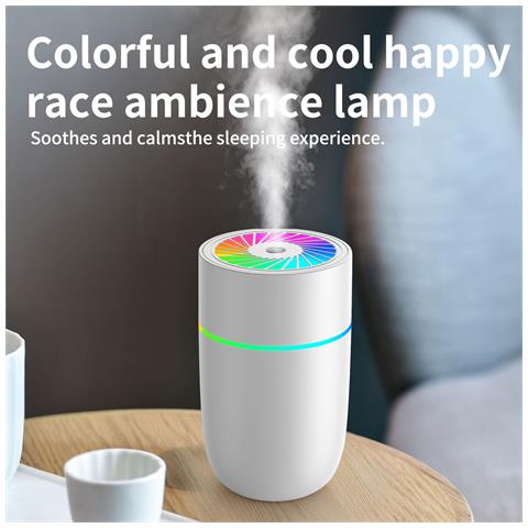 Umidificatore Per Auto Wt-009: Mini Usb Silenzioso Con Luce Colorata White - Foto 7