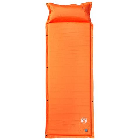 Materasso Campeggio Autogonfiabile Cuscini 1 Persona Arancio - Foto 2