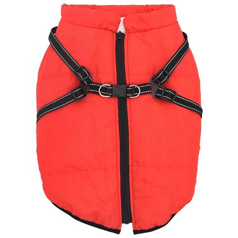 Cappotto Cani Imbracatura Impermeabile Riflettente Rosso L44 - Foto 2