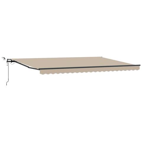 Tenda Retrattile Automatica con LED Beige 500x350 cm, Tessuto di Ricambio per Tenda  per Struttura 5x3.5 m Beige - Foto 1