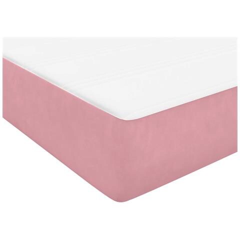 Giroletto a Molle con Materasso Rosa 140x220 cm in Velluto - Foto 9