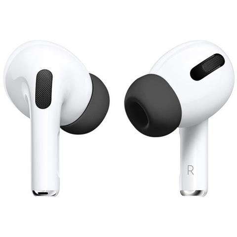 Airpods Pro: Cuscinetti Auricolari In Silicone Bianchi (3 Paia) - Taglie S /m /l Black - Foto 4