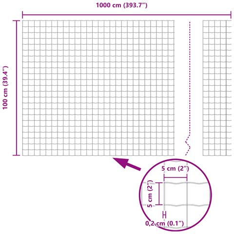Recinzione Verde 1x10 m Acciaio - Foto 8