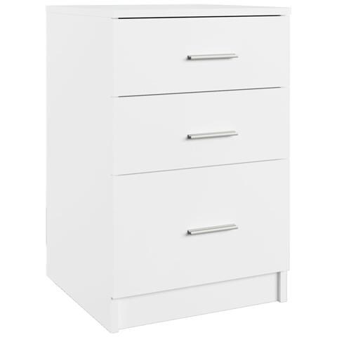 Lusso Casadino -  Comodino Bianco 40x40x63 Cm In Legno Multistrato - Foto 1