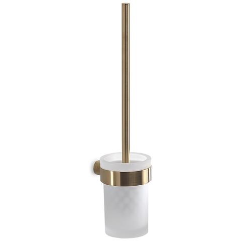 Scopino Wc Con Ciuffo In Setole Da Muro In Ottone E Cromall Pi33-03 Serie Pirenei Oro Matt - Foto 1