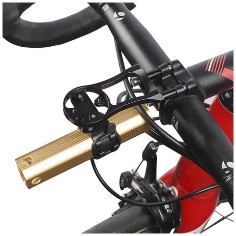 Supporto Per Ciclocomputer Mtb In Alluminio: Estensione Manubrio Multifunzione Per Garmin, Bryton E Cateye Black - Foto 4