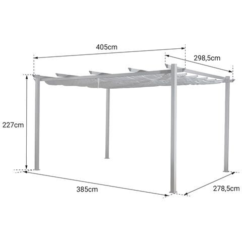 Pergola Autoportante 3 × 4m Cassis Taupe - Struttura In Alluminio - Foto 2