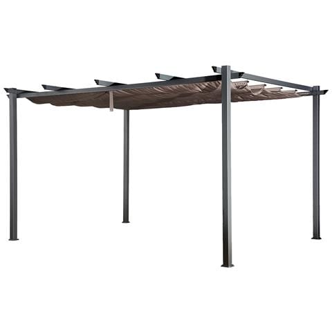 Pergola Autoportante 3 × 4m Cassis Taupe - Struttura In Alluminio - Foto 1