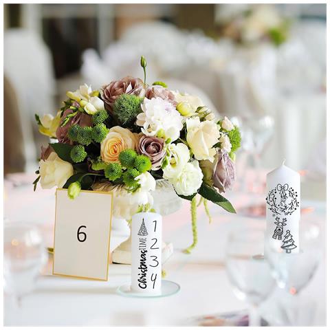 Set Di 2 Fogli 20x30cm Di Adesivi Natalizi Per Decorazioni Fai-da-te Per Candele - Foto 6