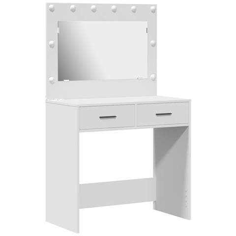 Tavolo da trucco con luci LED - Bianco, 78.5 x 41 x 135 cm - Foto 1