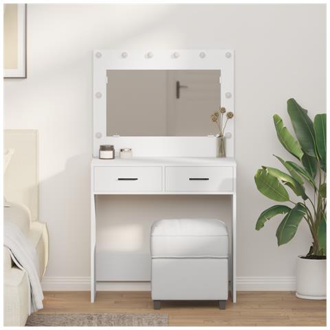 Tavolo da trucco con luci LED - Bianco, 78.5 x 41 x 135 cm - Foto 2