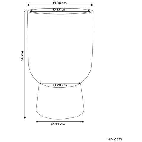 Vaso Per Piante Taxodium 34 Cm Grigio Grafite - Foto 6