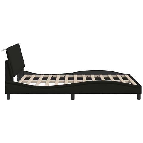 Giroletto senza Materasso Nero 140x190 cm in Tessuto - Foto 9