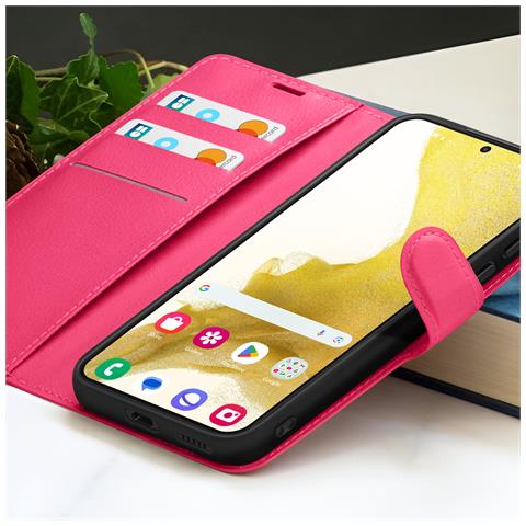 Custodia A Portafoglio Per Samsung Galaxy S22 Plus Con Supporto E Linguetta, Fucsia - Foto 5
