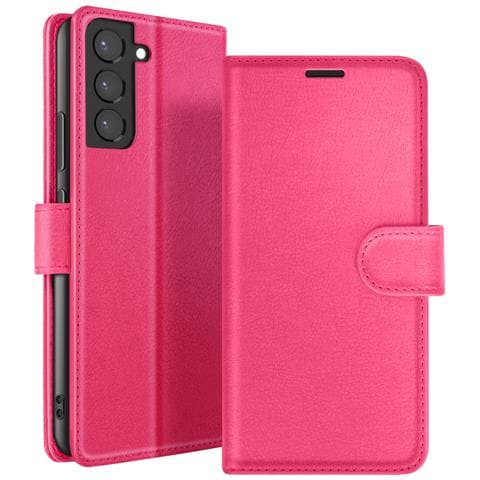 Custodia A Portafoglio Per Samsung Galaxy S22 Plus Con Supporto E Linguetta, Fucsia - Foto 1