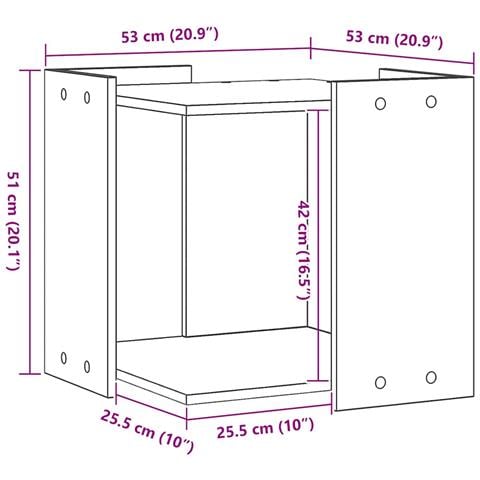 Recinto Lettiera Rovere Artigianale 53x53x51 cm in Truciolato - Foto 9