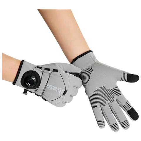 Guanti Invernali Da Ciclismo Sportivo Con Manopola - Impermeabili, Foderati In Pile, Compatibili Con Touchscreen Grey - Foto 2