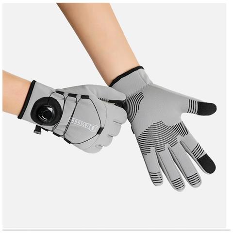 Guanti Invernali Da Ciclismo Sportivo Con Manopola - Impermeabili, Foderati In Pile, Compatibili Con Touchscreen Grey - Foto 5