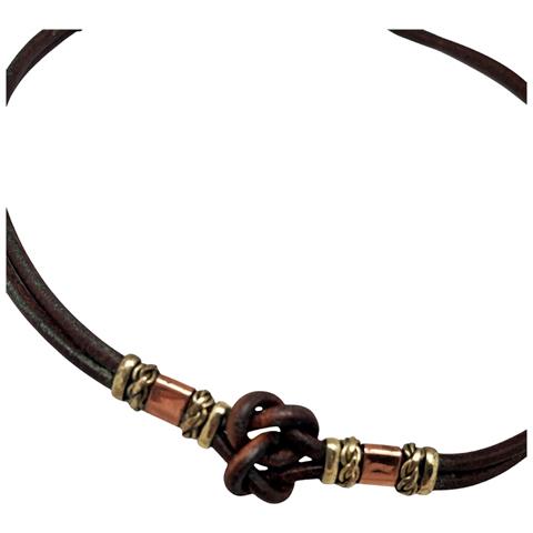 Set In Pelle Con Nodo A Rosetta, Ottone E Rame Lavorati A Mano - Foto 7