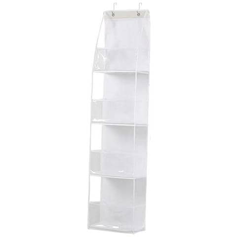 Organizzatore A 4 Tasche Da Appendere Alla Porta - Soluzione Di Stoccaggio In Tessuto Non Tessuto White - Foto 1