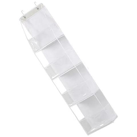Organizzatore A 4 Tasche Da Appendere Alla Porta - Soluzione Di Stoccaggio In Tessuto Non Tessuto White - Foto 2