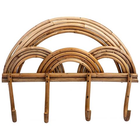 Appendiabiti In Canna E Bambù Marrone 38x7x26h Cm - Foto 2