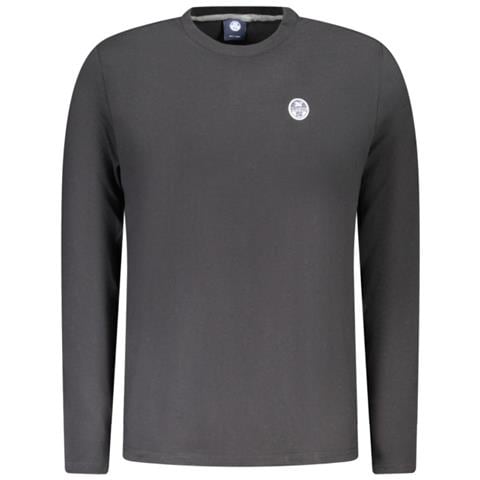T-shirt da uomo a maniche lunghe nera - Colore: Nero, Taglia: 2XL - Foto 1