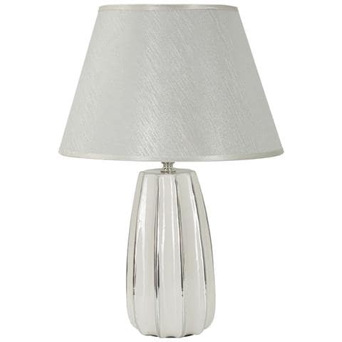 Lampada Da Tavolo Emmi Argento In Ceramica Ø30×45 Cm - Foto 1