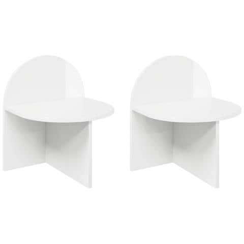 Comodino 2 pcs Bianco Lucido 40 x 35,5 x 45,5 cm - Foto 1