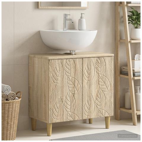 Armadio per Lavabo da Bagno DELFT Rovere Sonoma - Foto 2