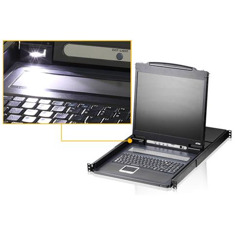 IDATA CL-1308N - Switch KVM USB-PS2 8 Porte con LCD 19'' da rack 19'', CL1308N - Foto 4