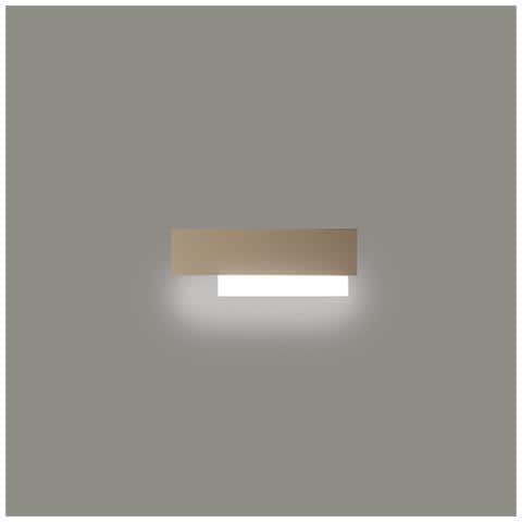 Doha - Applique Led Da Parete Moderna 15w - Alluminio Bianco E Tortora, Luce Calda 3000k, 1270lm, Diffusore Bisatinato, Ip20, L.40x13,5cm - Foto 6