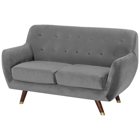 Set Divani E Poltrona 6 Posti In Velluto Grigio Bodo - Foto 26