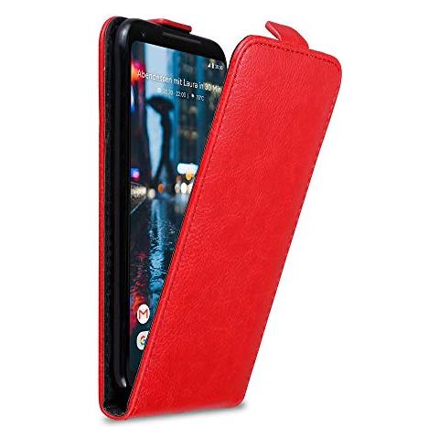 Custodia Compatibile Con Google Pixel 2 Xl In Rosso Mela - Coperchio Protettivo In Design Flip Con Chiusura Magnetica - Foto 1
