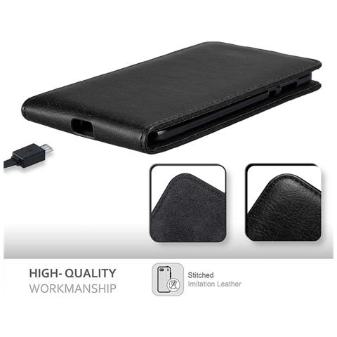 Custodia Compatibile Con Motorola Moto Z2 In Nero Di Notte - Coperchio Protettivo In Design Flip Con Chiusura Magnetica - Foto 8