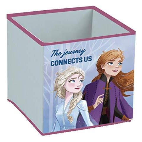 Wd13002 Contenitore - Organizer In Tessuto A Forma Di Cubo Pieghevole Di 31 X 31 X 31 Cm Di Disney-frozen Ii - Foto 1