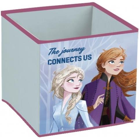 Wd13002 Contenitore - Organizer In Tessuto A Forma Di Cubo Pieghevole Di 31 X 31 X 31 Cm Di Disney-frozen Ii - Foto 3