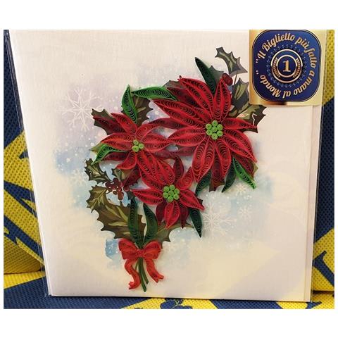 Biglietto D'auguri Origamo ''stella Di Natale 3'' Quilling - Foto 1