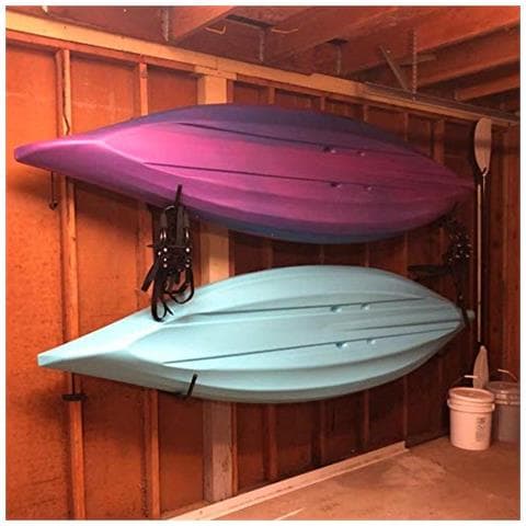 Parete Gancio Gigante Garage Bagagli 32cm 12.6inches Heavy Duty Utility Hanging Rack Per Tavola Da Surf Scala Kayak (nero Confezione Da 4)  - Foto 4