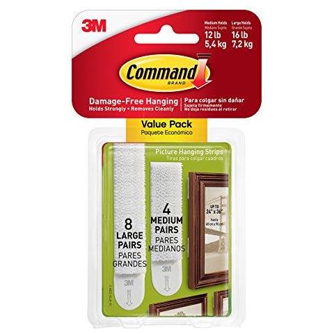 Comando 17209 Immagine Strisce Di Montaggio - Multi Pack - 4 X 2 Strisce Adesive Medium E 8 X 2 Strisce Di Grandi Dimensioni - Foto 1