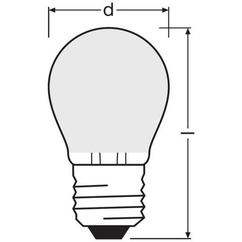 Lampadina Led Vetro Smerigliato Variabile Sferico - 5 W = 40 W - E27 - Bianco Caldo - Foto 1