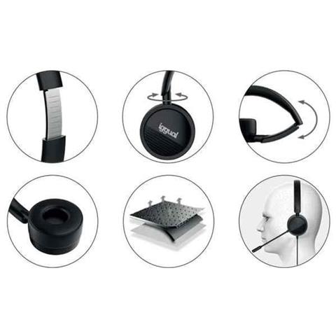 Auricolari Con Microfono Iggual Dual Tech Nero - Foto 2