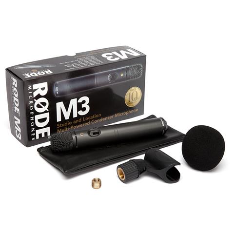 M3, scenario / performance, Mini XLR (3-pin) , Batteria, Cablato, Cardioid, Nero - Foto 1
