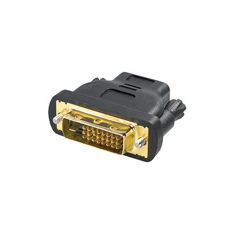 DVI / HDMI Adapter, DVI 24+1, HDMI, Maschio / femmina, Nero, Oro - Foto 1
