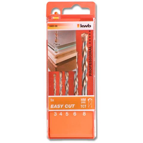 048300, Trapano, Set di punte per trapano, Right hand rotation, Acciaio in lega, Mattone, Ceramica, Cemento, Vetro, Granito, Marmo, Muratura, Legno medio-duro, Acci, Tungsten Carbide (WC) , 3, 4, 5, 6, 8 - Foto 1