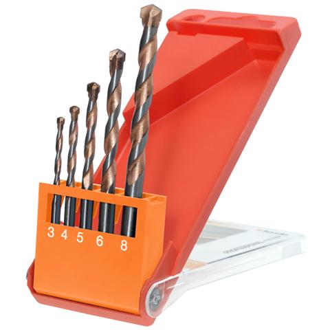 048300, Trapano, Set di punte per trapano, Right hand rotation, Acciaio in lega, Mattone, Ceramica, Cemento, Vetro, Granito, Marmo, Muratura, Legno medio-duro, Acci, Tungsten Carbide (WC) , 3, 4, 5, 6, 8 - Foto 2