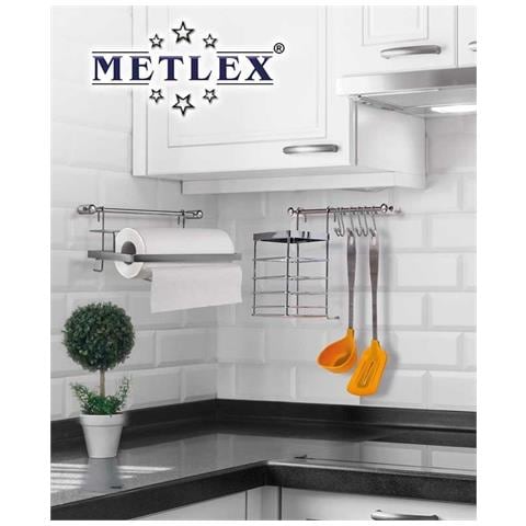 Mx-4540 Set Di 10 Ringhiere Per Cucina, Acciaio Cromato - Foto 8