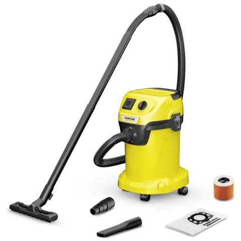KARCHER Aspiraliquidi E Aspiraliquidi Wd 3 P V-19/4/20 - Serbatoio In Polipropilene 19 L - 1000w (presa Di Corrente Portatile)