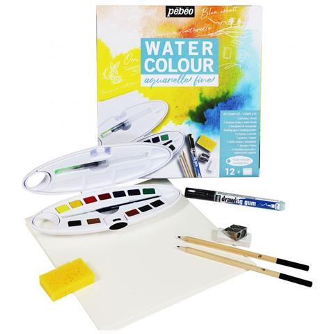 Kit Acquerello Di 12 Mezze Matite E Accessori - Foto 1