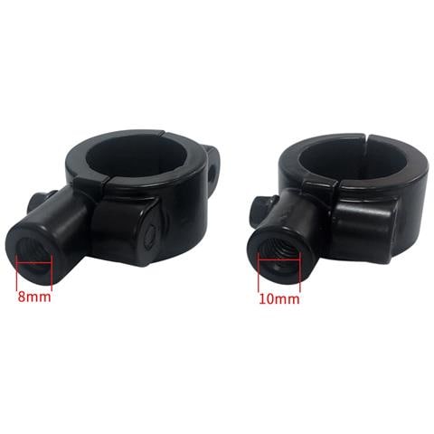 Manubrio Per Moto Con Attacco Filettato A Specchio Da 2 Pezzi Da 25 Mm Per Moto Da Bicicletta Black 0.8 Cm M8 - Foto 2